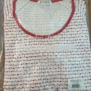 Lake Red and White Striped Top